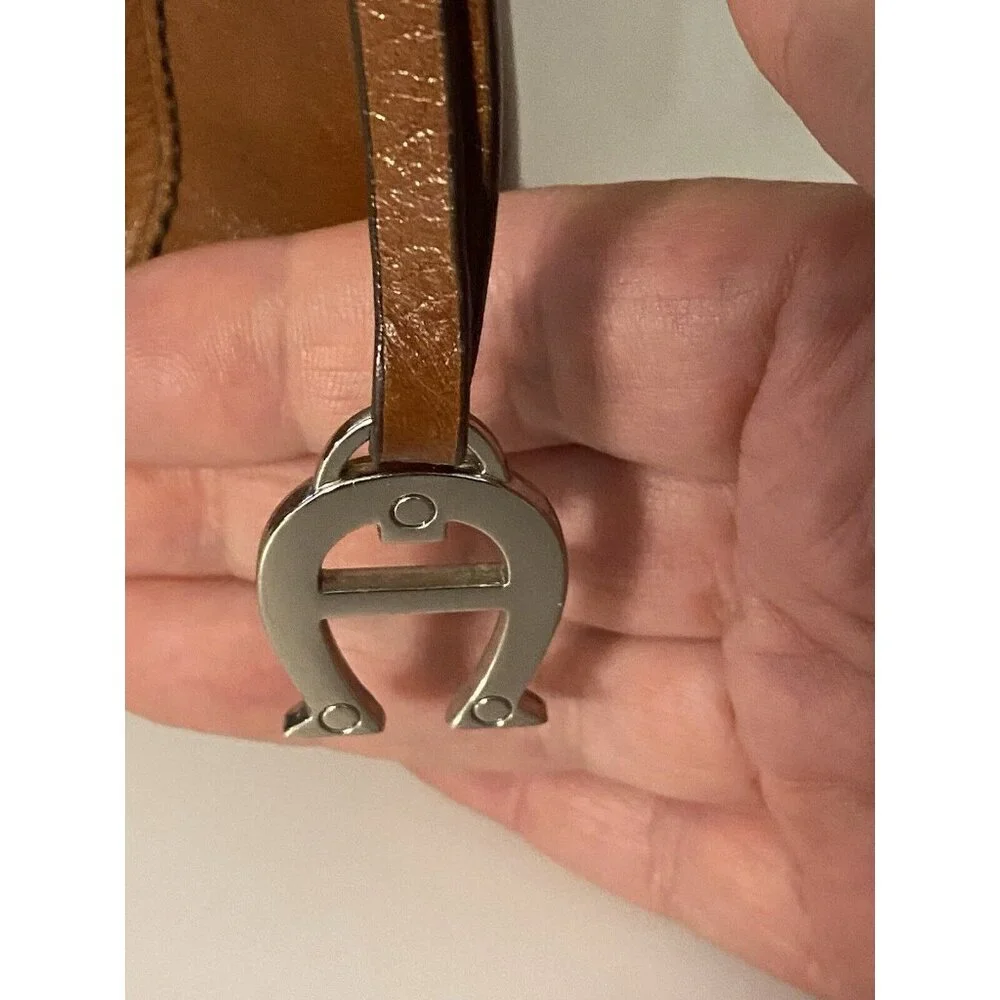 Vintage Etienne Aigner Leather Crossbody Shoulder Bag Purse Brown Boho Organizer - Picture 5 of 16